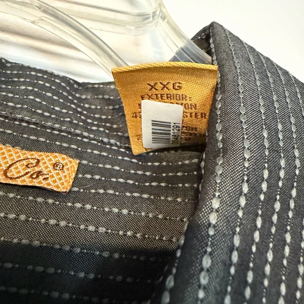 Havanera Co. Men's Black and Gray/olive Pinstripe Casual Shirt - Picture 6 of 6